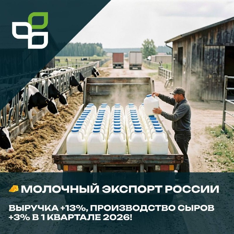 Молочный экспорт России в 2026: рост на 13% и новые возможности